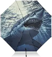 [PDZRMY] UV Protection Travel Umbrella Big Fish Underwater Compact for Rain and Sun - Auto Open and Close UPF 50+ Windproof Portable 46” Sun Umbrella for Women and Men
