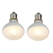 2 Pack Reptile Uvb Uva Heat Lamp Bulb For Truly -Like Bright Heat For , Amphibian And Birds (100 W White