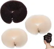 Didiseaon 3pcs Hair Curler Bun Shaper Ponytail Holder Roller Hair Styler Set Random Color