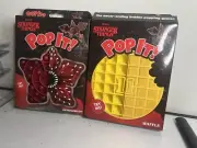 Stranger Things Pop It! Set Of 2 Pops Demogorgon & Waffle NEW MIB