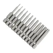 12Pack Magnetic Tamper Security Drill Bit Torx Screwdriver Flat Head 1/4" Hex a