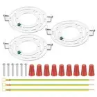 3 Set 125mm (4.92") Universal Light Fixture Mounting Bracket Kit with Screw