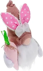 Toyvian Easter Gnome Doll Cute Rabbit Figurine for Festive Home Decor Easter Party Favor for Friends and Family Scandinavian Style Plush Decoration