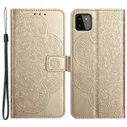 Compatible For Samsung Galaxy A22 5G (EU Version) Case PU Leather Phone Cover Stand Wallet Gold