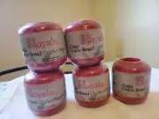 J&P Coats Royale Gemini Double Strand Burgundy Vict. Red 5 skeins crochet thread