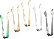 UTHCLO 5Pcs Stainless Steel Serving Tongs Tongs for Ice Sugar Cubes Appetizers BBQ and More Versatile Kitchen Tool for Parties and Gatherings