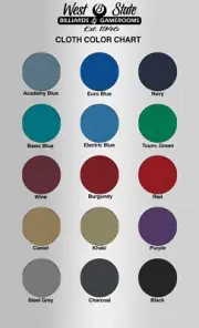 West State Billiards Pool Table Cloth Replacement Kit for 7/8/9 Foot Tables