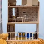 Doll House Furnutures Wood Fence Pickets Miniature Wooden Staircase Garden Fence