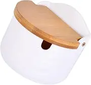 VINTORKY Practical Ceramic Condiment Container Elegant Seasoning Storage Holder for Kitchen Compact Design for Sugar Salt and Spices Versatile and Easy to Use for Home Decor