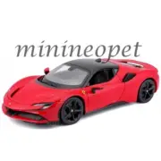 BBURAGO RACE & PLAY FERRARI SF90 STRADALE 1/18 DIECAST MODEL CAR RED 18-16015