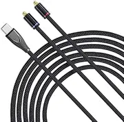 OKCSC MMCX Wire Earphones Upgrade Cable Silver Plated,HDTM HiFi Detachable Extension Cord Replacement Earbuds Exchange Nylon Cable with USB Type C Plug for Shure SE215 SE315 SE535