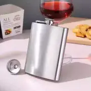 Silver 240ml 8OZ Stainless Steel Flask with Small Funnel Wine Accessories