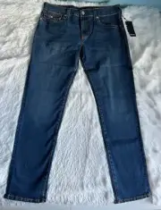 True Religion Geno Jeans Men’s 36 Relaxed Slim Big Flap Medium Wash Stretch