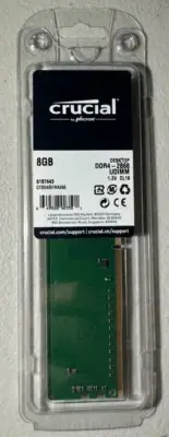 New Crucial RAM 8GB DDR4 2666 MHz CL19 Desktop Memory CT8G4DFRA266