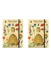 2x Cavallini Large Notebook/Journal Diary School/Office Writing Stationery Bee