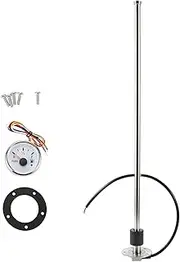 X AUTOHAUX 610mm Fuel Sending Unit and Gauge Kit 240-33 Ohms 24" Boat Fuel Tank Sending Unit Fuel Water Level Sensor and Fuel Gauge for Boat Car Truck RV