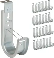 Ceiling Mount J Hook 2” with Retainer Clip - Galvanized Steel Cable Management H