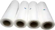 Tripact 11" x 17" LDPE Clear Plastic Flat Open Poly Bag 1.25 mil - 4 Rolls -