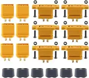 Amass 6Pairs XT60h XT60 Male Bullet Connector XT60E-F Female Plug with Screws for RC Models Multicopter …