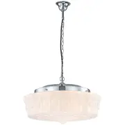 Art Deco Chrome Period Lighting Pendants Abbotsford Lights Chain Retro Traditional