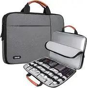 Gocokia 13-13.3 Laptop Carry Bag Multifunctional Electronic Accessories Organizer Laptop Sleeve Case Business Briefcase Waterproof for Macbooks, Notebooks, Ultrabooks, Netbooks
