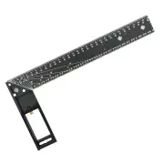 Multifunctional Right Angle Ruler High Carbon Steel 1.5mm Thickness Aluminum Handle 300mm/400mm for Woodworking and Cons
