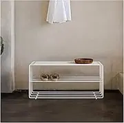 Shoe Bench Shoe Bench, Shoe Rack Bench, Entryway Bench, 3-Tier Shoe Rack Storage Bench, for Entryway Bathroom Bedroom Shoe Rack Bench(White)