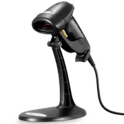 Barcode Scanner with Stand, Wired Handheld Bar Code Scanner with Adjustable S...
