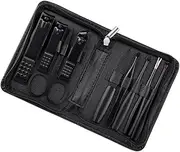 Baluue Nail Care Kit 9pc Set Clippers File Brow Trimmer Ear Perfect Present for Women Girls