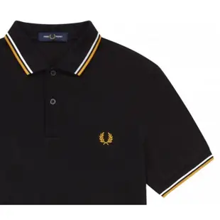 【FRED PERRY】Fred Perry 左胸口刺繡Logo 經典雙滾邊POLO衫 XS號(英國品牌)