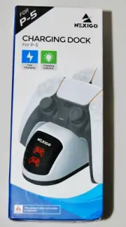 NIB Nexigo P-5 Charging Dock for PS-5 Game Controllers with 2 Slots