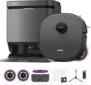 [EUREKA] J15 Pro Ultra Robot Vacuum and Mop with Self Emptying Base, 16,200 Pa Suction, Flex-Arm Design Mop, Auto Mop Hot Water Washing & Hot Air Drying, Anti-Tangle, AI Obstacle Avoidance, Black