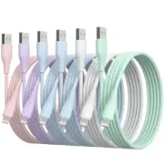 FastCharge MFi Certified Lightning Cable 6Pack for iPhone and iPad Devices