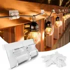 30pcs Two-Clips Outdoor String Lights Hooks Indoor Outdoor Party