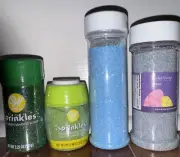 4 Wilton Blue, Light, Dark Green, Multi Sanding Sugar Sprinkles