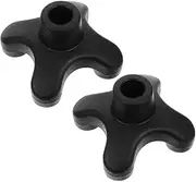 EXHUMKY 2Pcs Quad Cane Rubber Tips Nonslip Replacement Foot Pads for Walking Sticks Enhanced Stability for Seniors Easy Install Soft Rubber Base for Comfortable Use