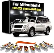 16Pcs Interior LED Light Kit, For Mitsubishi Montero V60 Pajero 1999-2005 2006 Map Trunk Dome License Plate Lamp