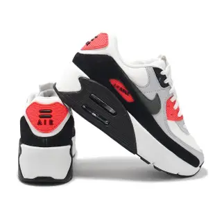 【NIKE 耐吉】休閒鞋 Air Max 90 LV8 女鞋 灰 紅 氣墊 厚底 增高(FD4328-101)