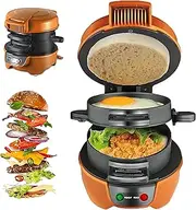 Sandwich Maker, Toasty Sandwich Maker with Indicator Light - Breakfast Waffle Maker - Muffin Maker - Easy to Clean Non-Stick Cooking Plates - for Kitchen Appliances Yellow
