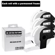 3 Roll DK1201 White Address Labels 400 Labels For Brother QL-550/570 w/3 Frame