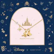 Disney x Short Story Necklace Flounder And Sebastian - Gold