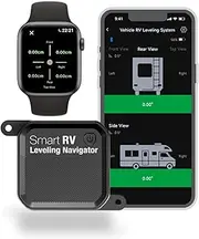 Wireless RV Leveling System by XPARKLE,Bluetooth RV Leveler for Campers,User-Friendly Phone App with Real-Time Precise Leveling Measurements, Advanced Wireless Camper Leveler, Included AA Batteries