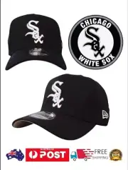 CHICAGO WHITE SOX MLB NEW ERA 9FORTY BLACK WHITE SNAPBACK CAP HAT LA NY NBA NFL