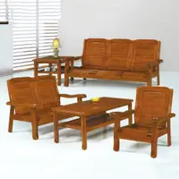 在飛比找蝦皮購物優惠-5011型柚木色實木組椅(沙發 實木沙發 整組沙發)