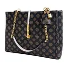 GUESS Bag Handbag Shopper Shoulder Bag James Mocha Logo New