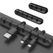 Cable Clips Cord Management Organizer, 3 Packs Adhesive Hooks, Wire Cord Holder Power Cords Charging Accessory Cables, Mouse Cable, PC, Office Home (7, 5 and 3 Slots)