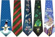 [Stonehouse Collection] Men's Assorted Holiday Ties - 6 Funny Neckties - Tie Assortment
