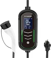 Portable Charger Type 2 IEC 62196 Charger BR UK AU Plug WallBox 3.5KW 8A 10A 13A 16A Adjustable Current Car Fast Charger(N6-20P US Plug)