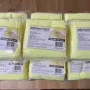 Microfiber cleaning cloth Towel,12" X 12", Yellow (Pack of 12) ×9