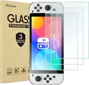 [3 Pack] Procase Screen Protector for Nintendo Switch OLED 2021, Tempered Gla...